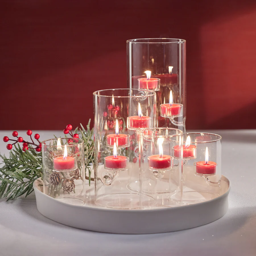 Suspended Glass Hurricane Tealight Holder - Extra Small - 4.75" - Mellow Monkey