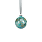 Blue Shimmer Glass Ball Ornament with Glitter Polka Dots - 3-in - Mellow Monkey