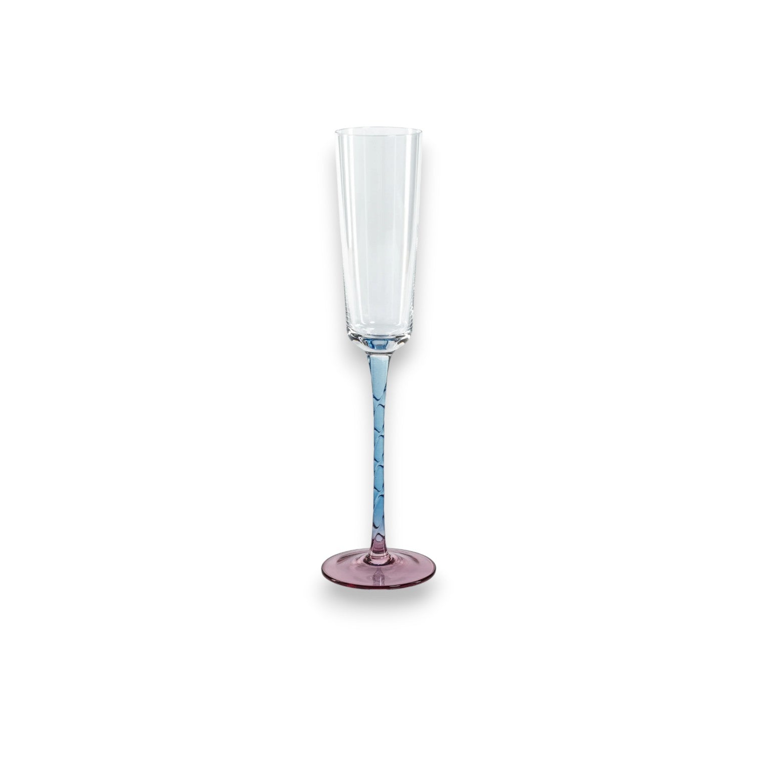 Vicenza Glassware Champagne Flute - Pink and Blue - Mellow Monkey