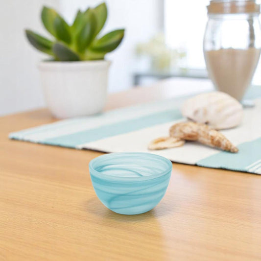 Azur Alabaster Glass Bowl - 4-in. - Mellow Monkey