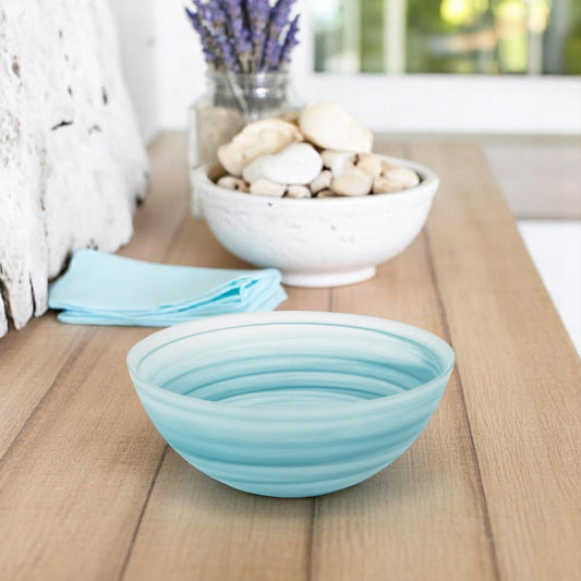 Azur Alabaster Glass Bowl - 9.75-in. - Mellow Monkey