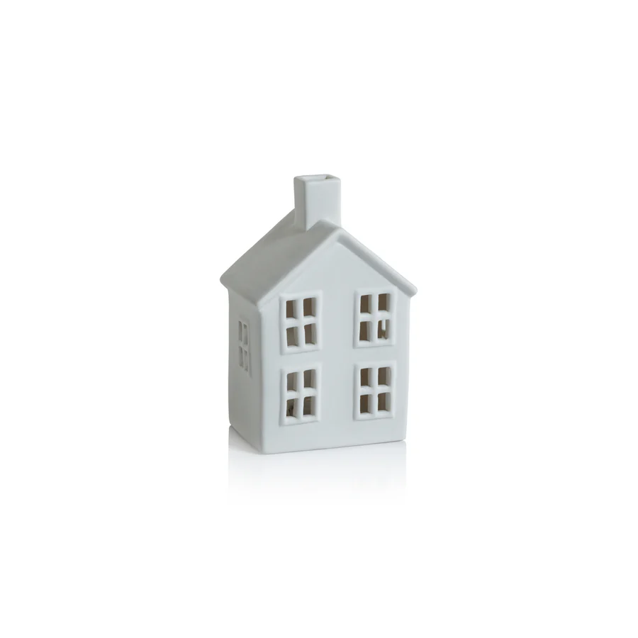 Swiss Mountain LED Porcelain House - 8-in - Mellow Monkey