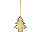 Gold Ceramic Tree Ornament - 4-1/4-in - Mellow Monkey