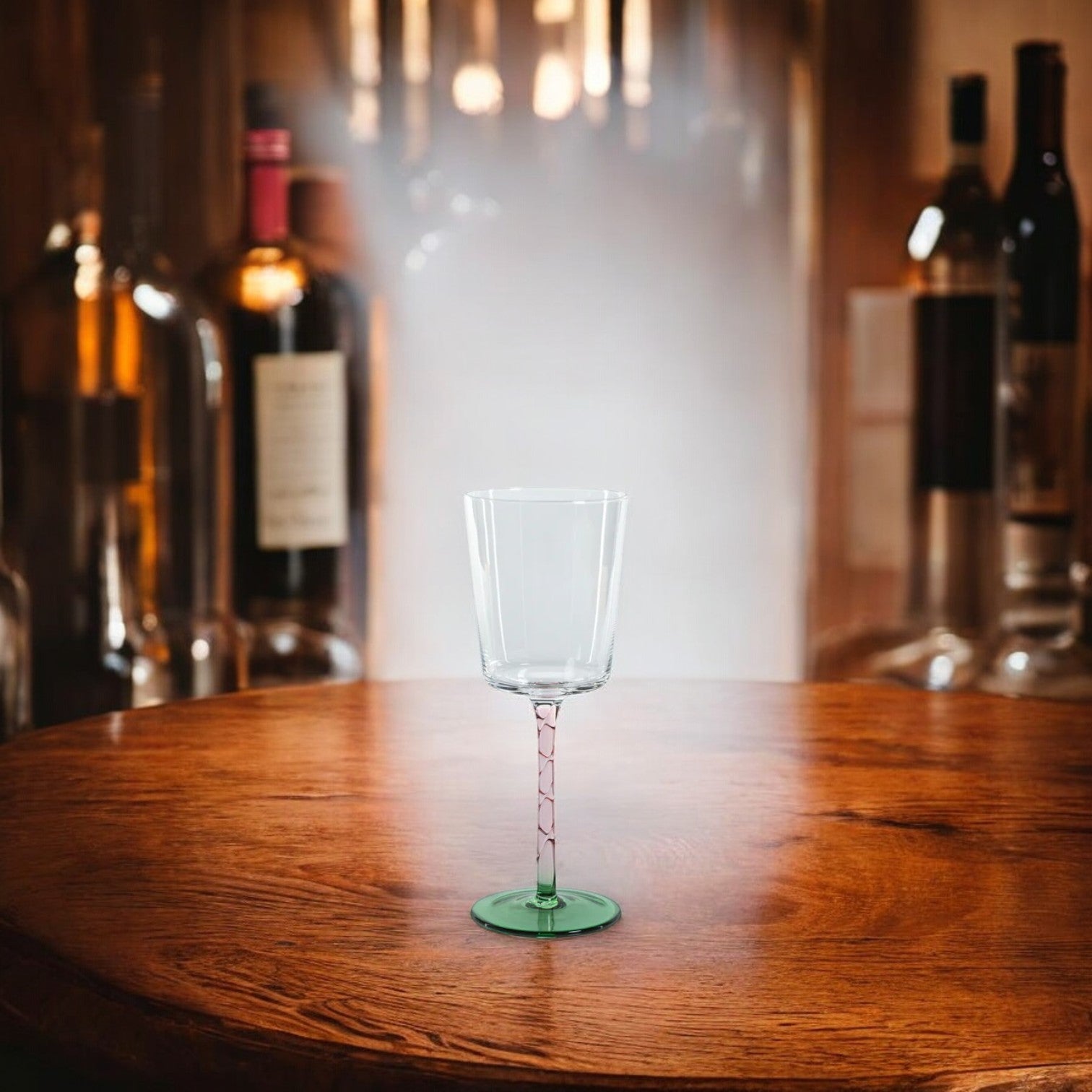 Vicenza Glassware Wine Glass - Green and Pink - Mellow Monkey