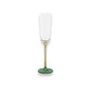 Vicenza Glassware Champagne Flute - Green and Amber - Mellow Monkey