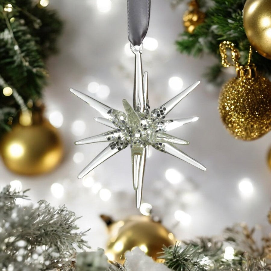 クリスマス mellow glass Glass 3D Snowflake Ornament – Mellow Monkey