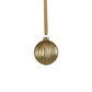 Matt Antique Gold Ribbed Ball Ornament - Mellow Monkey