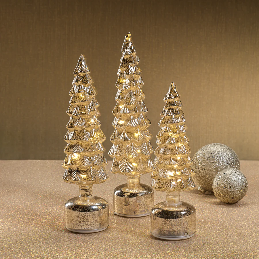 Mountain Pine Rotating LED Tree - Antique Silver - Mellow Monkey