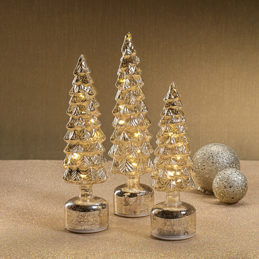 Mountain Pine Rotating LED Tree - Antique Silver - Mellow Monkey