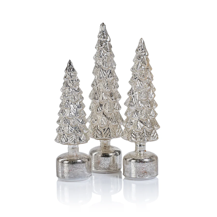 Mountain Pine Rotating LED Tree - Antique Silver - Mellow Monkey