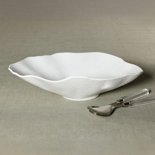 Alfresco Ceramic Wavy Bowl - 18-in - Mellow Monkey