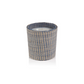 Candle in Natural Raffia Basket - 3 Wick 19 oz - Blue & Natural Houndstooth - Mellow Monkey