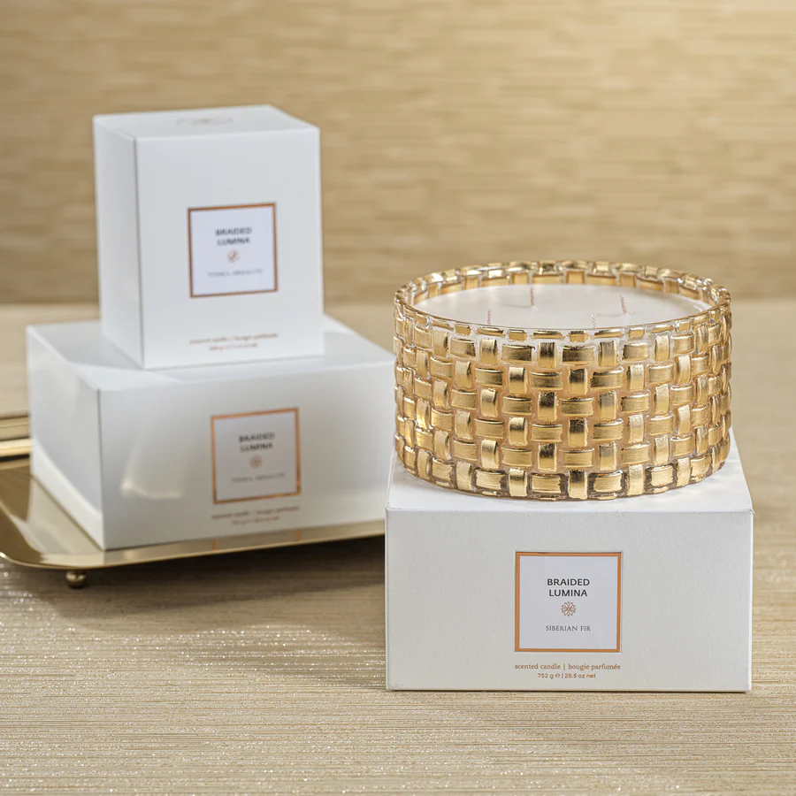 Tonka Absolute - Braided Lumina Scented Candle - Four Wick - 26.5 oz. - Mellow Monkey