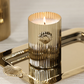 Cap Ferrat Fan Shell Design Candle in Gift Box - Gold: Sea Salt - 8.25oz - Mellow Monkey