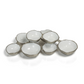Small Cluster of Eight Serving Bowls - Nickel with White - 12.75-in - Mellow Monkey