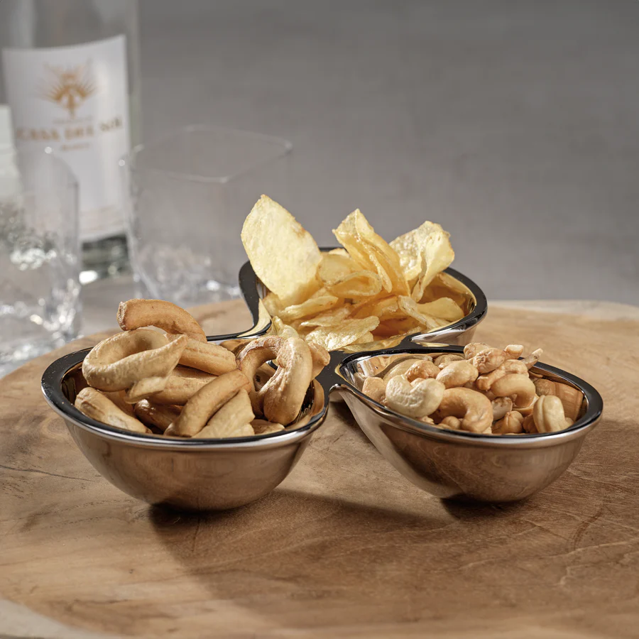 Punta Mita Cocktail Condiment Bowl Set - Polished Nickel - Mellow Monkey