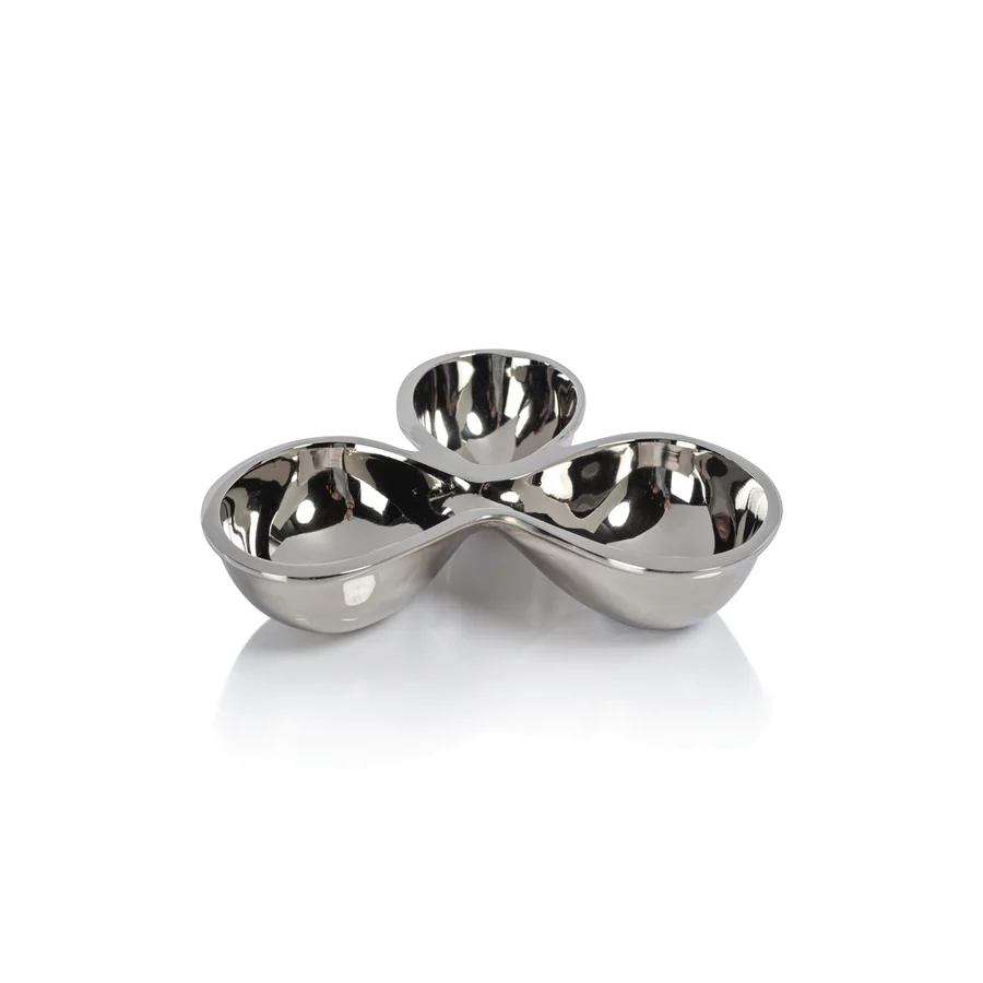 Punta Mita Cocktail Condiment Bowl Set - Polished Nickel - Mellow Monkey