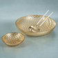 Villefranche Server Set - Gold with White Enamel - Mellow Monkey