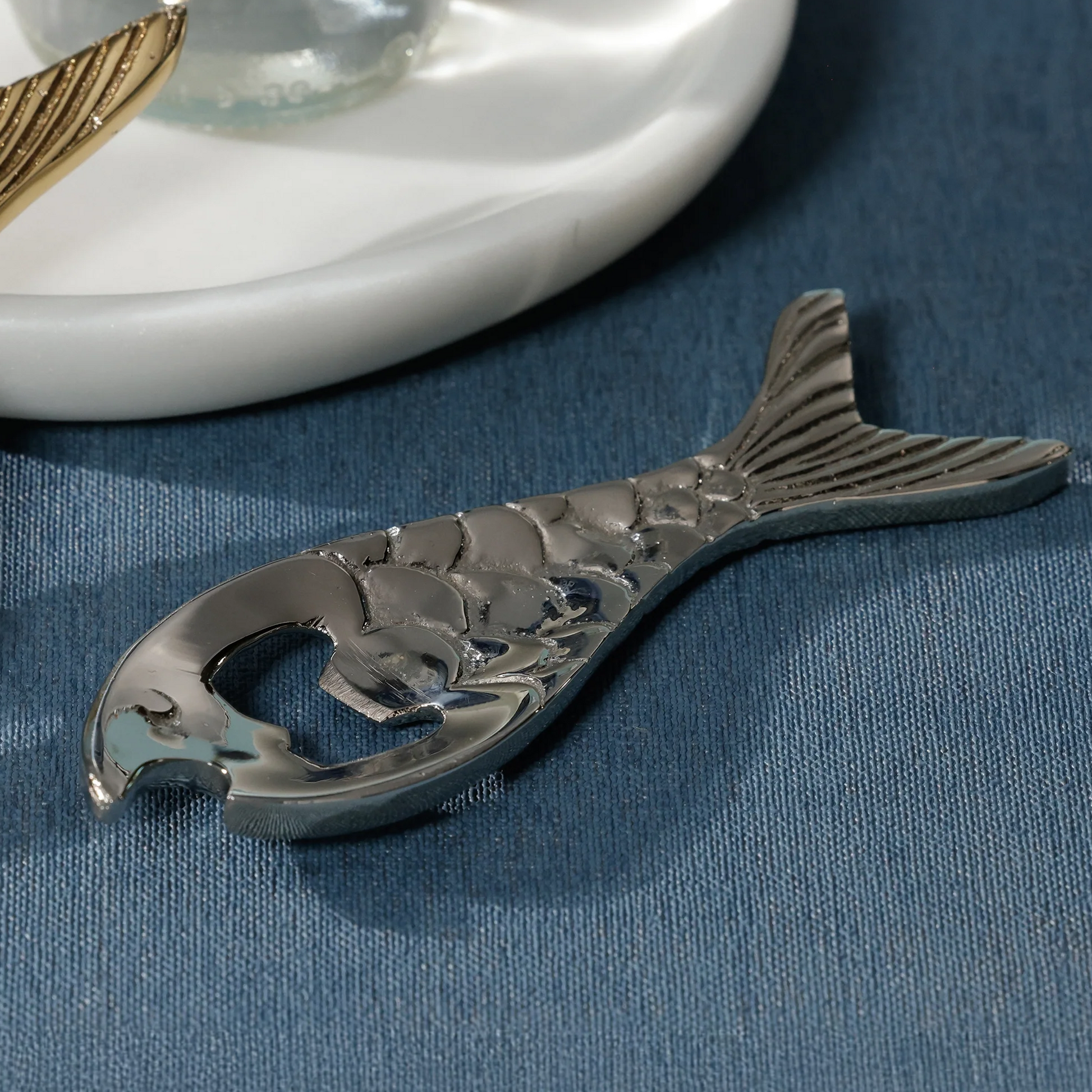 Fish Bottle Opener - Polished Nickel - Mellow Monkey