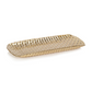 Braided Rectangular Glass Tray - Gold - 15.75 in - Mellow Monkey
