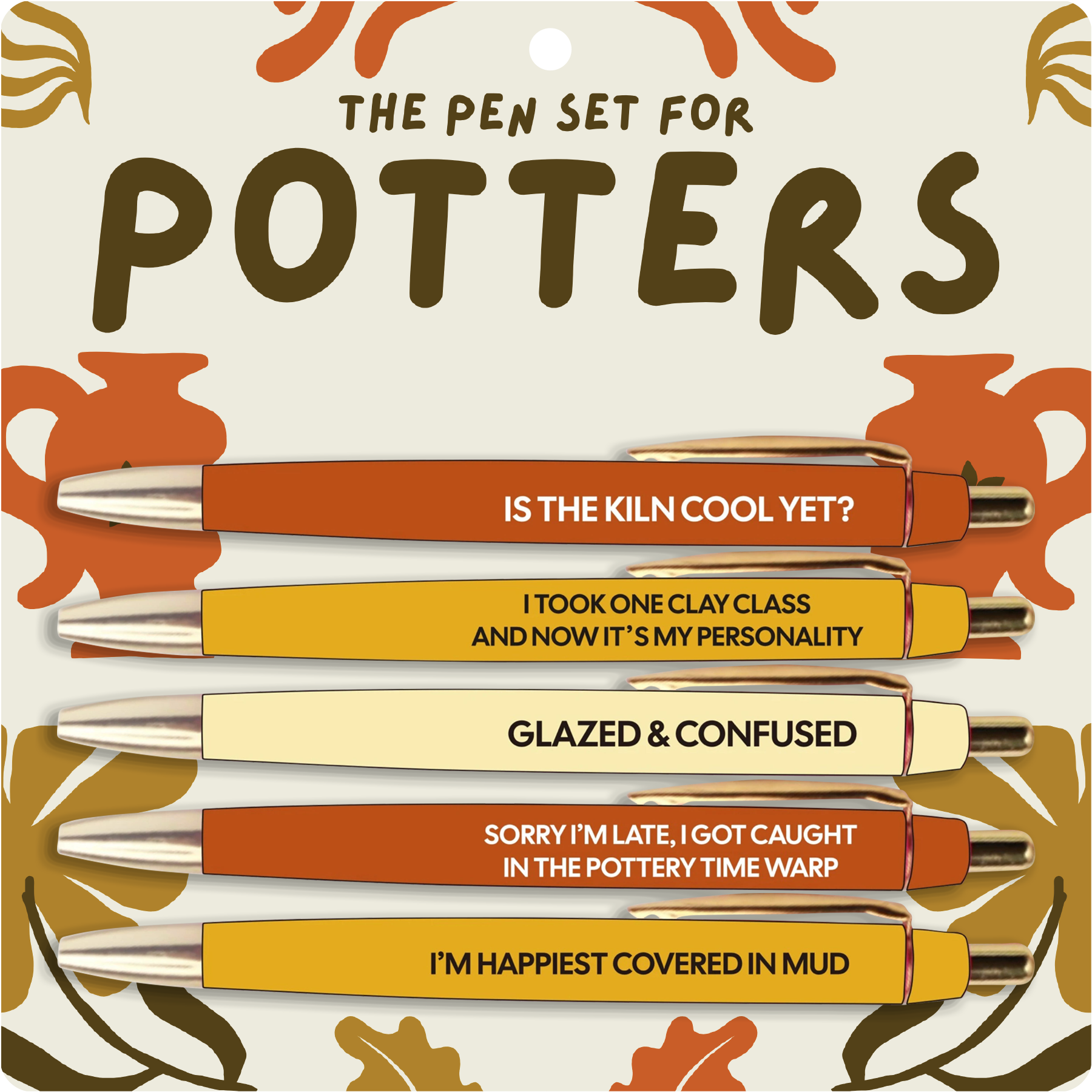 Pottery - 5 Pen Set - Mellow Monkey