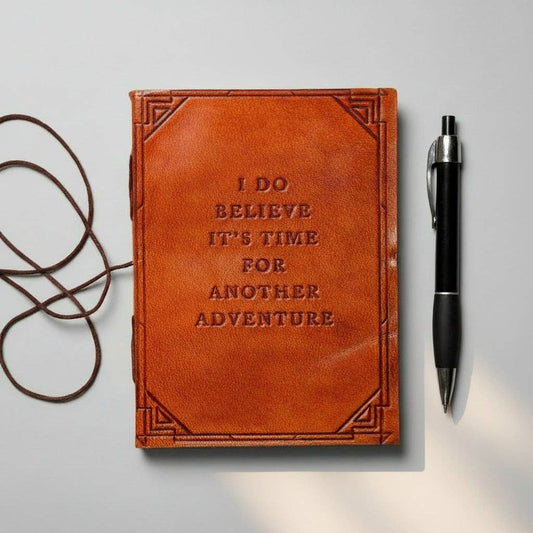 Another Adventure Quote Leather Journal: Lined / 8x6 - Mellow Monkey