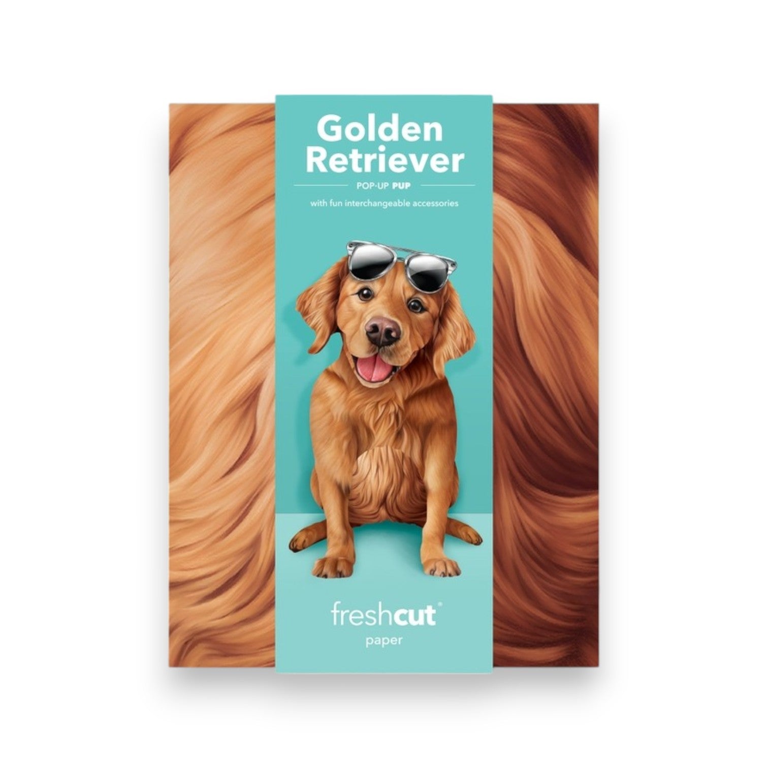 Golden Retriever - Freshcut Pop-Up Pet Greeting Cards - Mellow Monkey