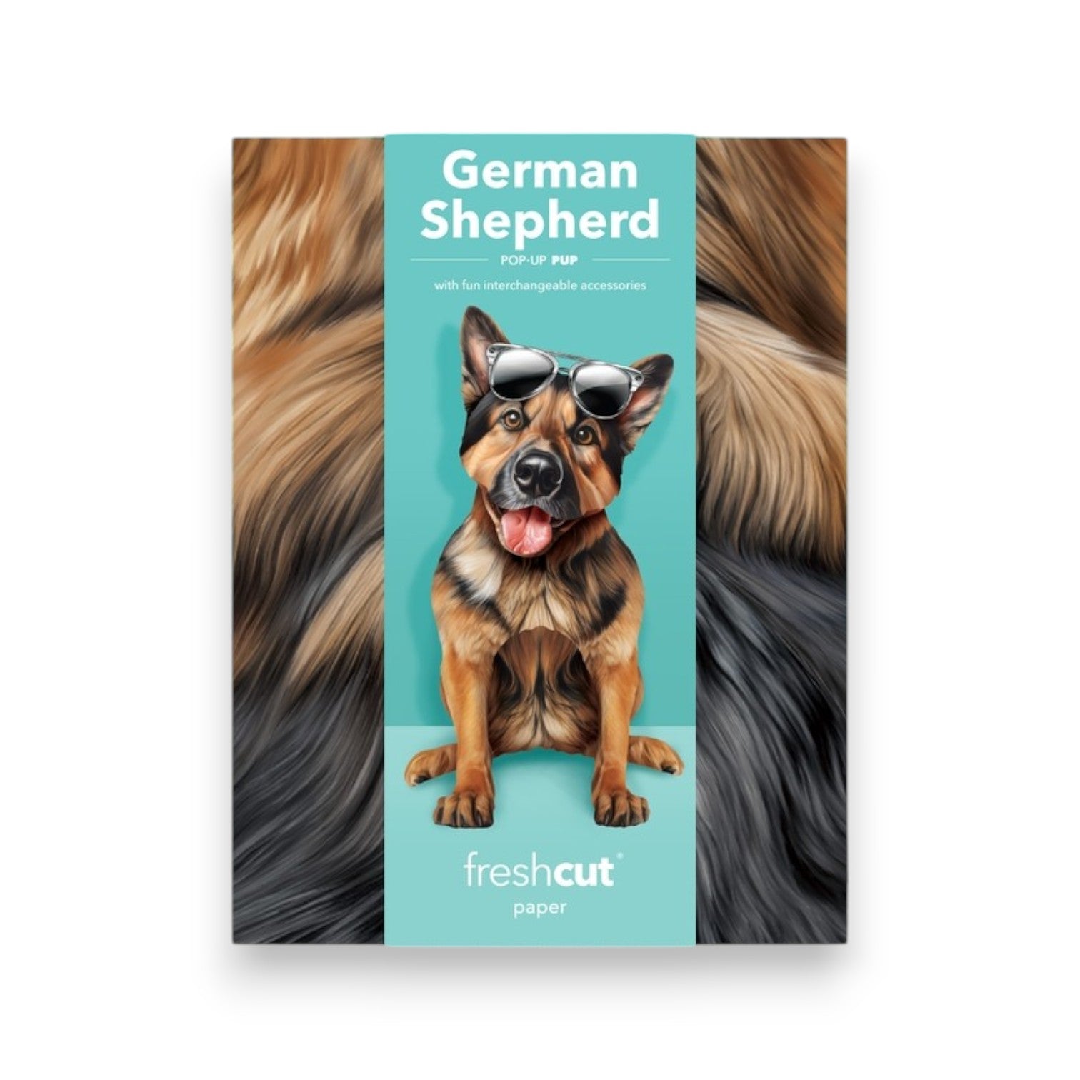 German Shepherd - Freshcut Pop-Up Pet Greeting Cards - Mellow Monkey