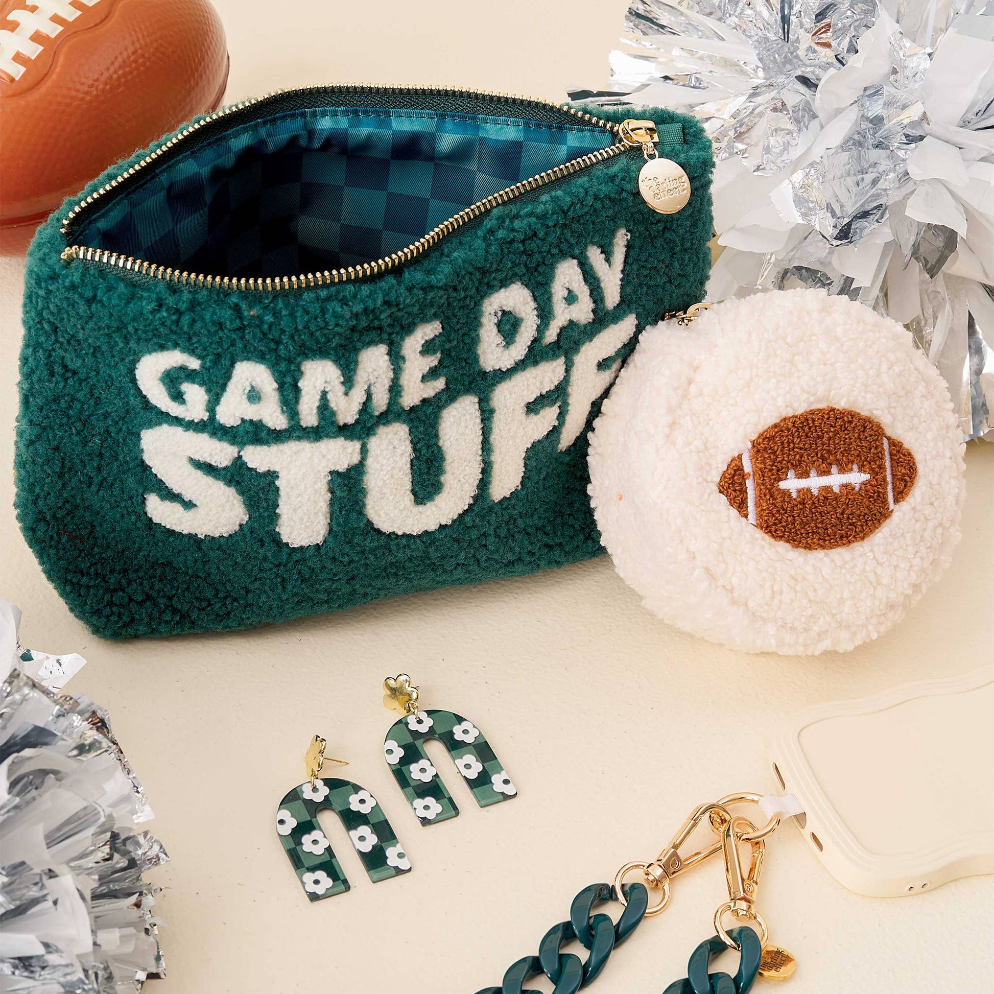 Teddy Pouch - Gameday Stuff Green - Mellow Monkey