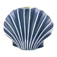 Mini Shell Vase - Handcrafted Porcelain Bud Vase - Blue with White Stripes - 4.2 x 2.4 x 3.5 in - Mellow Monkey