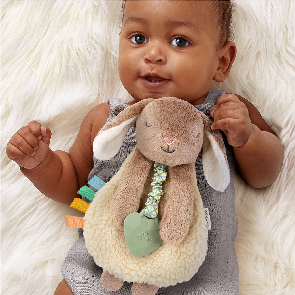 Taupe Bunny Itzy Friends Lovey™ Plush+ Teether Toy - Mellow Monkey