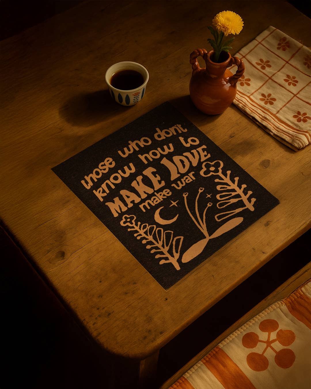 Make Love Not War - Framed Art Print - 8-in x 10-in - Mellow Monkey