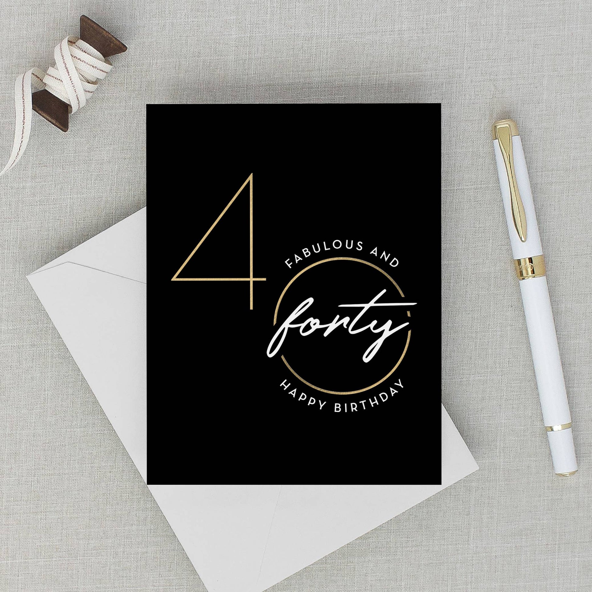Fabulous Forty – Age and Milestone Birthday Card - Mellow Monkey