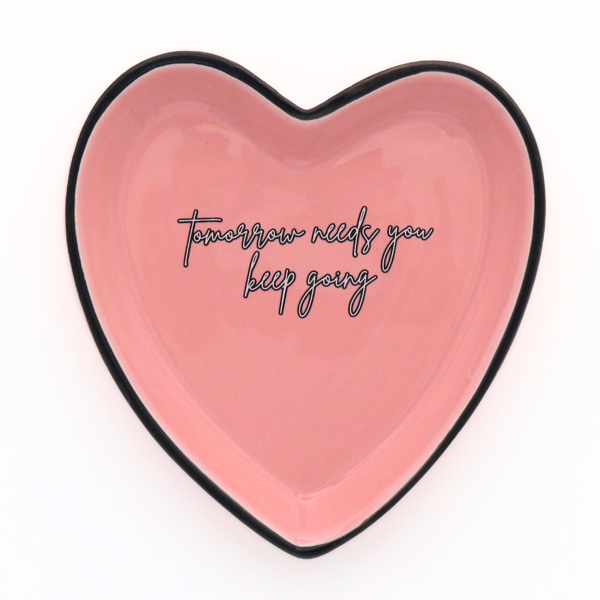 Tomorrow Needs You Keep Going - Heart Trinket Tray - Mellow Monkey