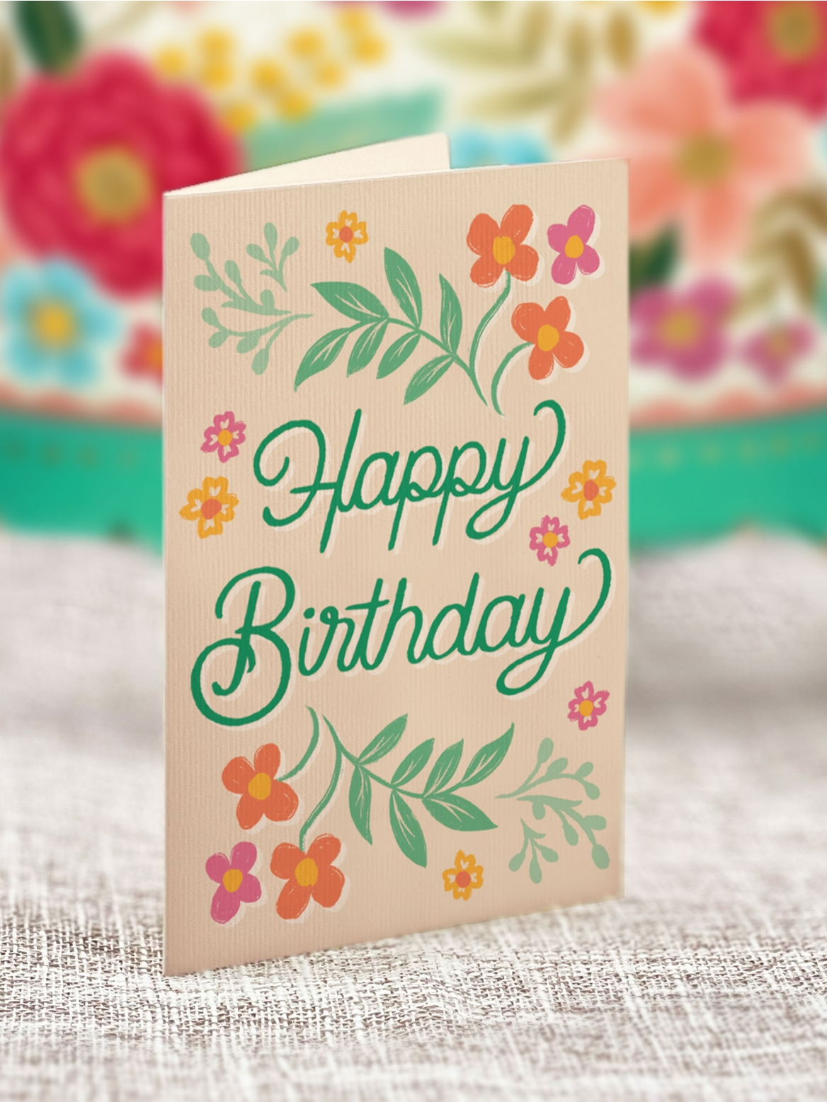 Freshcut Paper Blooming Birthday Cake Pop-Up Greeting Card - Mellow Monkey