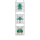 Art Deco Tryptic Stained Glass Window Panel - 29-in