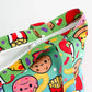 Junk Food Tote Bag - Zippered Pocket - Washable - Mellow Monkey