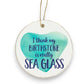 I Think My Birthstone Is Really Sea Glass - Round Ornament 3-in - Mellow Monkey