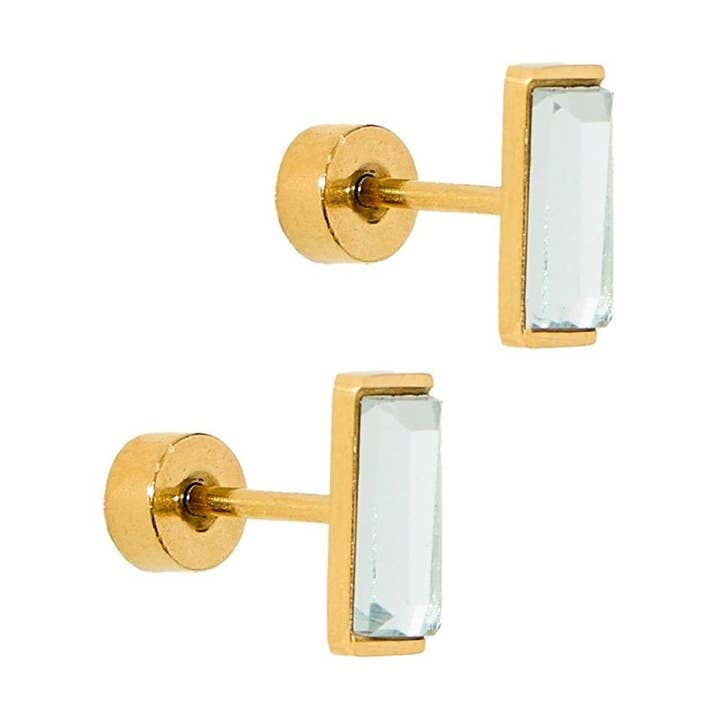 Screwback Stud Earrings - Amber - Mellow Monkey