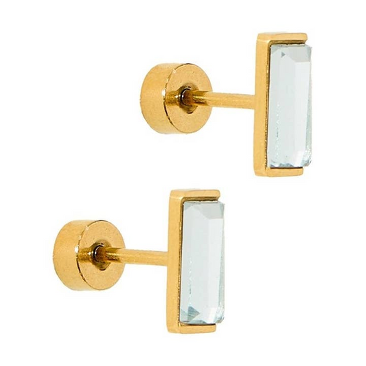 Screwback Stud Earrings - Amber - Mellow Monkey