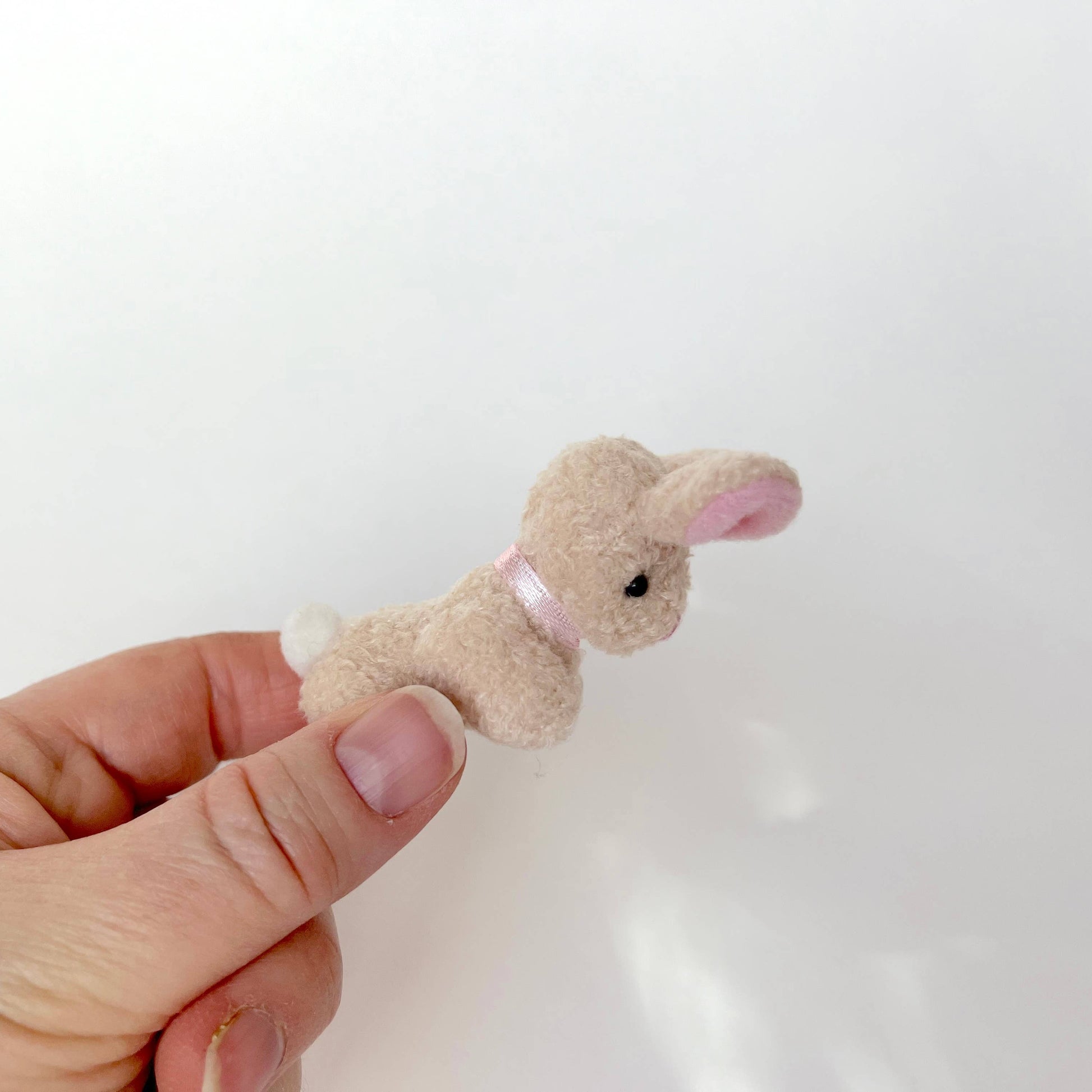 Small Plush Bunny Rabbit - Light Brown - 2-in - Mellow Monkey