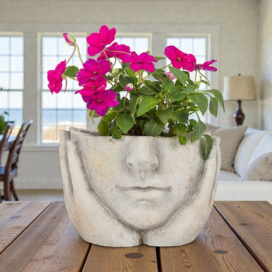 Sm Face in Hands Planter-4.5"H - Mellow Monkey