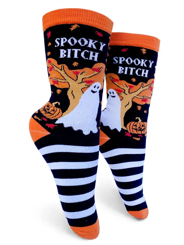 Spooky Bitch - Women's Crew Socks - Mellow Monkey