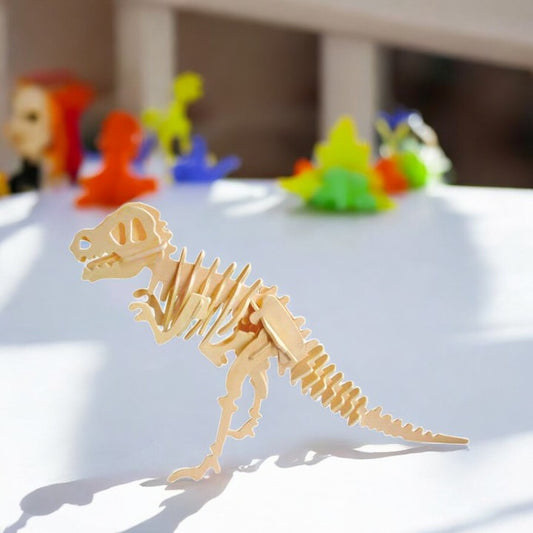 T-Rex: 3D Wooden Puzzle - Mellow Monkey