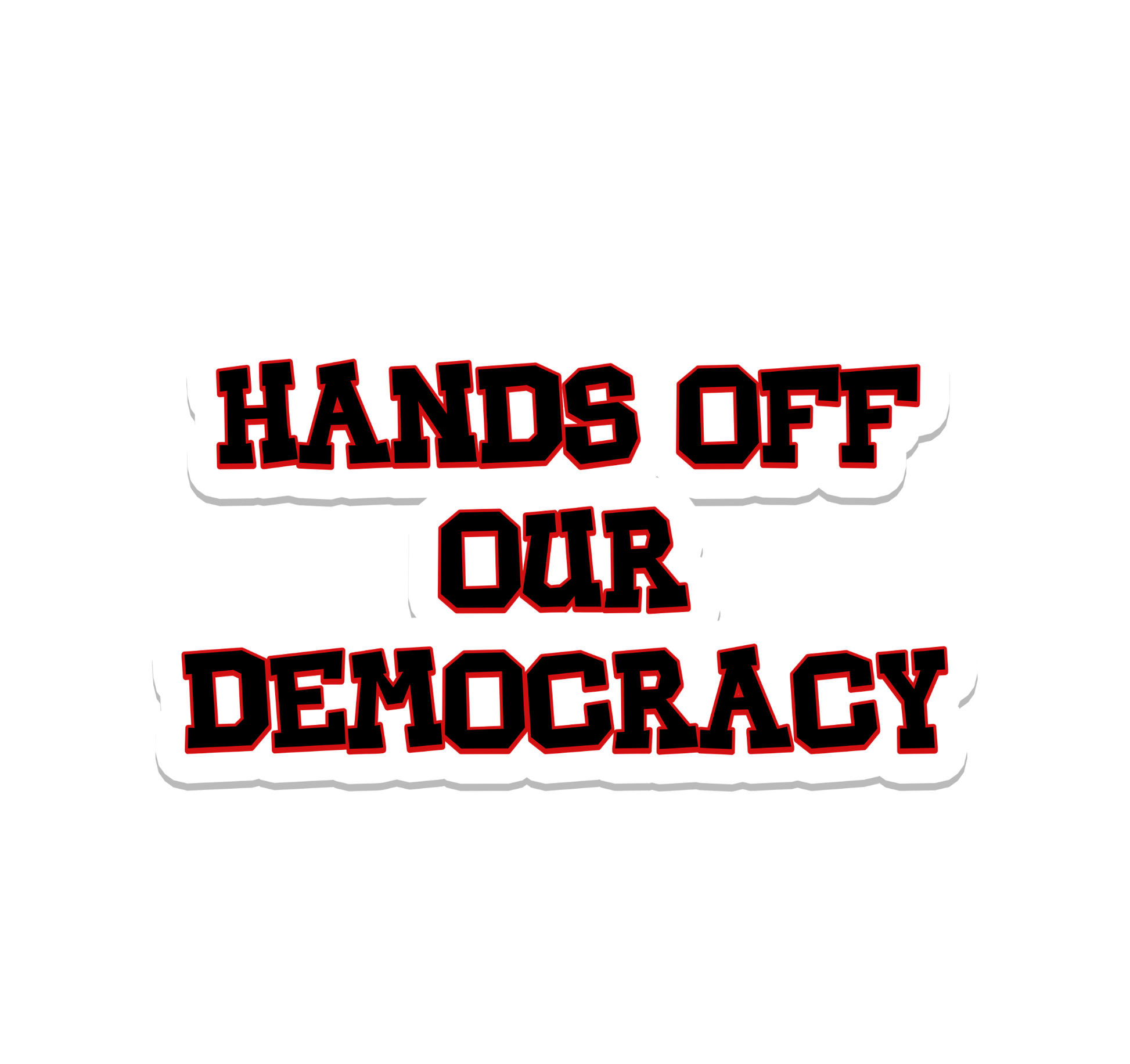 Democracy - Waterproof Vinyl Sticker Decal - 3-in. - Mellow Monkey