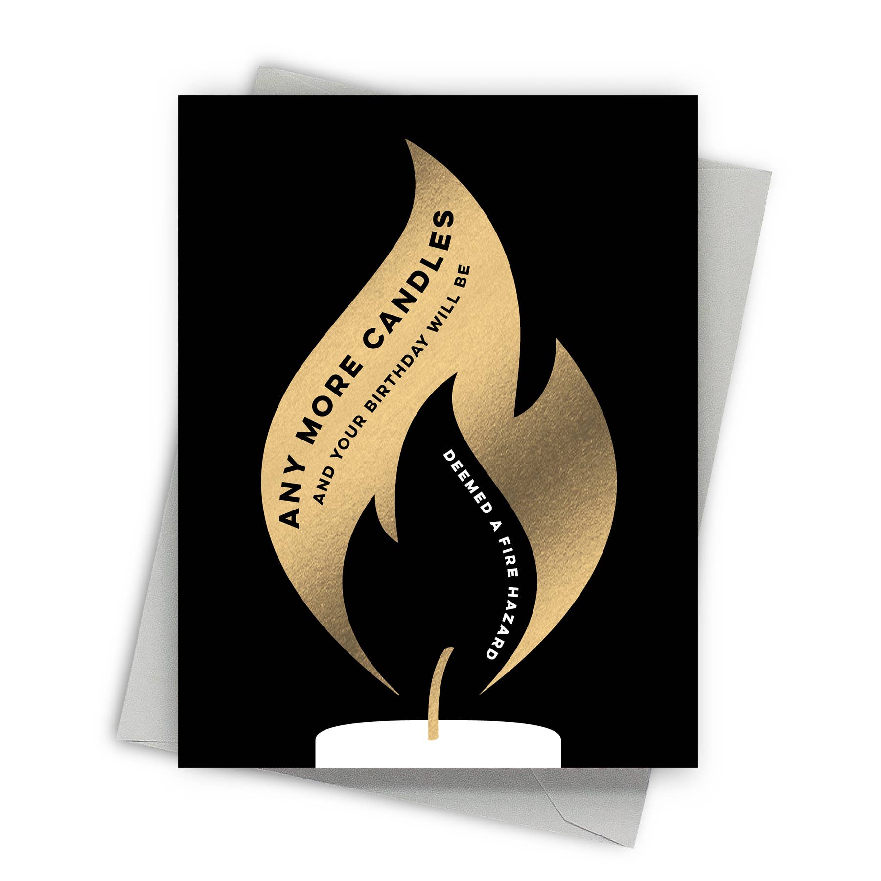 Candle Fire Hazard – Funny Birthday Card - Mellow Monkey