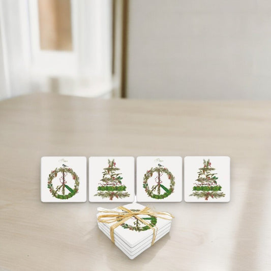 Stone Coaster Set-Peace On Earth - Mellow Monkey