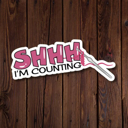 Shhh... I'm Counting - Vinyl Decal Sticker - Mellow Monkey