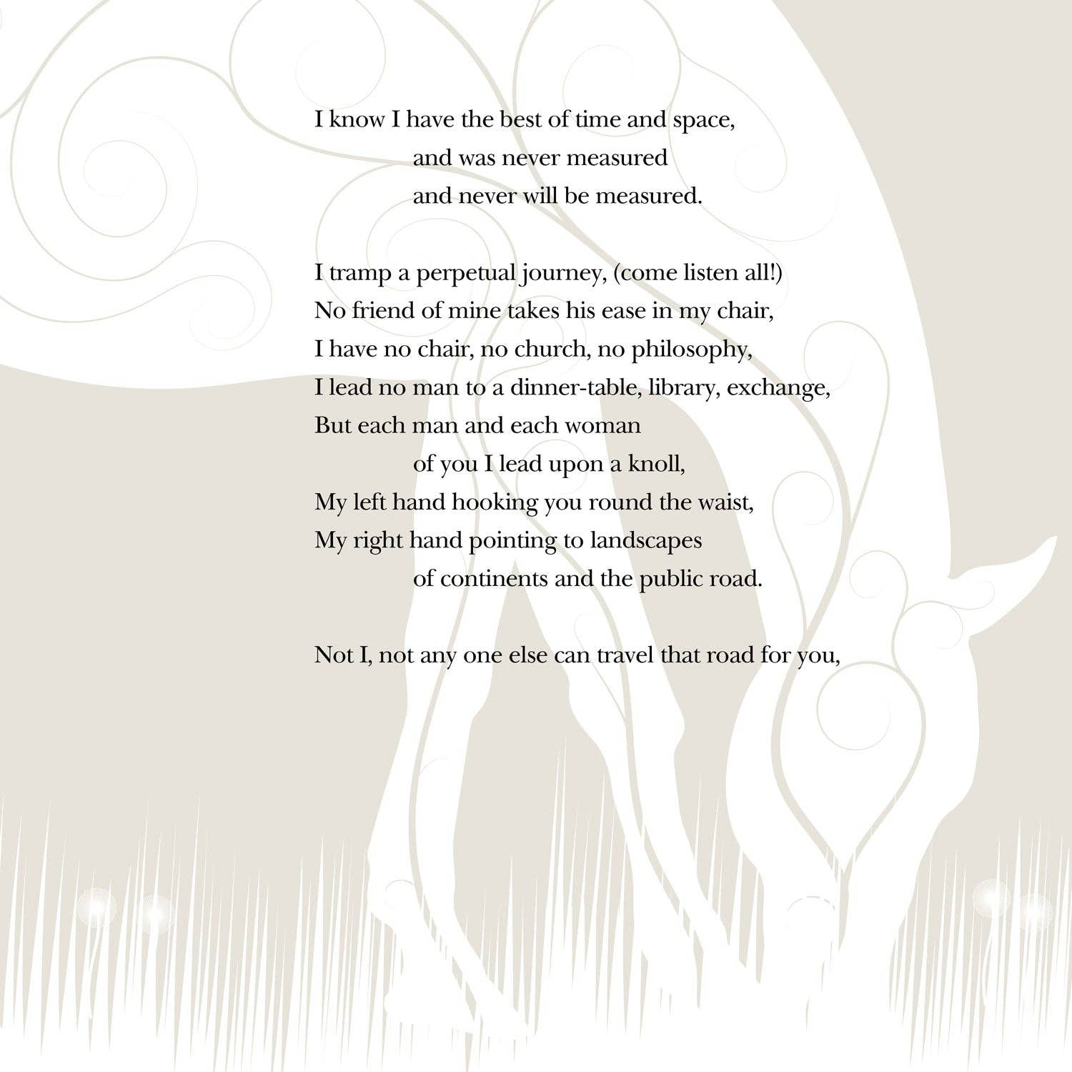 Song of Myself by Walt Whitman, Illustrated Mini Book - Mellow Monkey