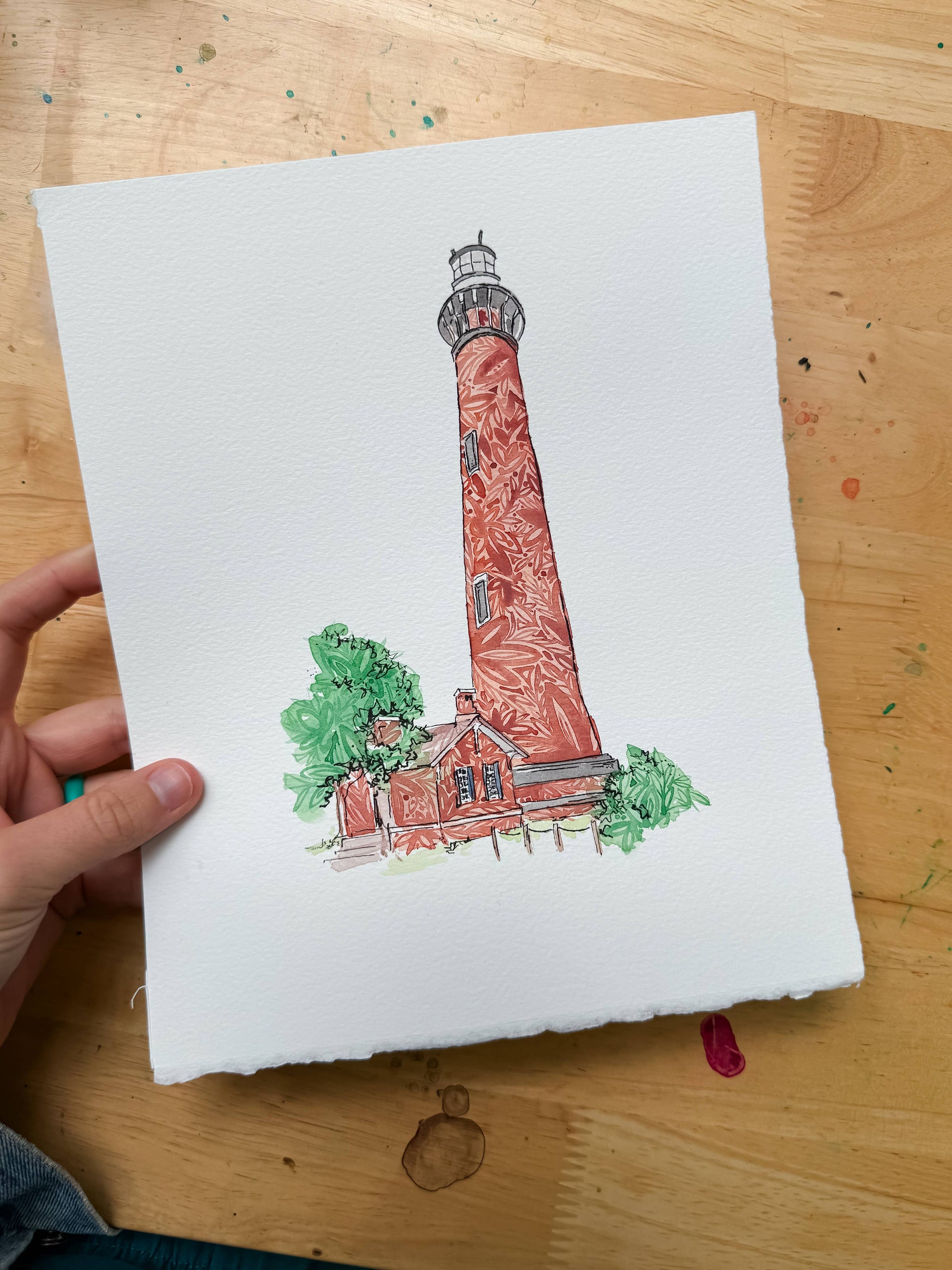 Currituck Beach Lighthouse Single Notecard-NC Coast Collect. - Mellow Monkey